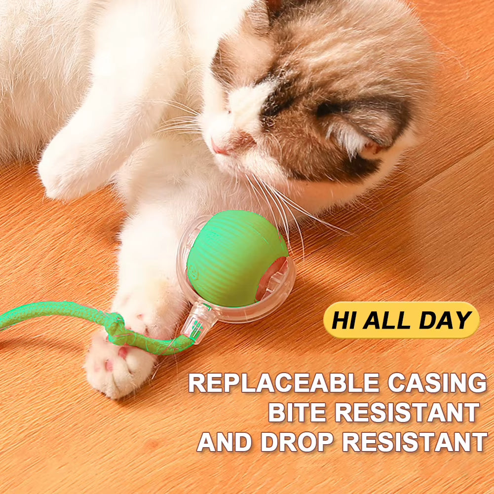 1PCS Cat Interactive Ball Toys Electric Automatic Rolling Ball Toys Rechargeable Self Rotating Ball Anti-Depression Pet Toy 2024